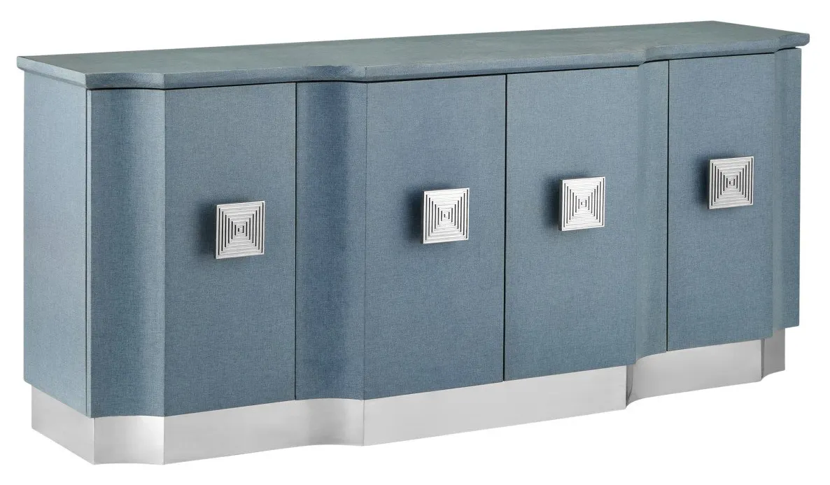 Currey and Company 3000-0281 Maya Blue Credenza Currey and Company 3000-0281 Maya Blue Credenza