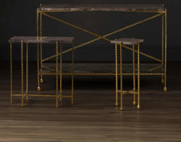 Currey and Company 4000-0173 Flying Marble Gold Console Table Currey and Company 4000-0173 Flying Marble Gold Console Table