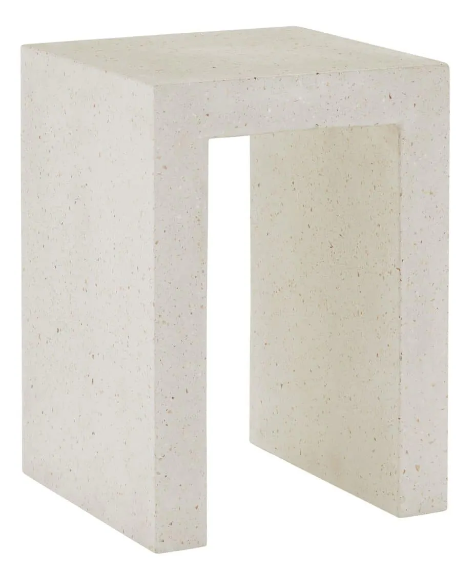 Currey and Company 2000-0041 Carson Ivory Terrazzo Accent Table