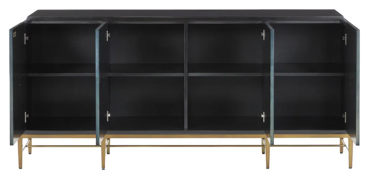 Currey and Company 3000-0247 Kallista Blue Credenza Currey and Company 3000-0247 Kallista Blue Credenza