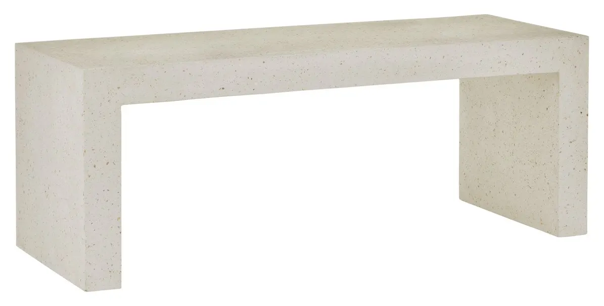 Currey and Company 2000-0040 Carson Ivory Terrazzo Bench Currey and Company 2000-0040 Carson Ivory Terrazzo Bench