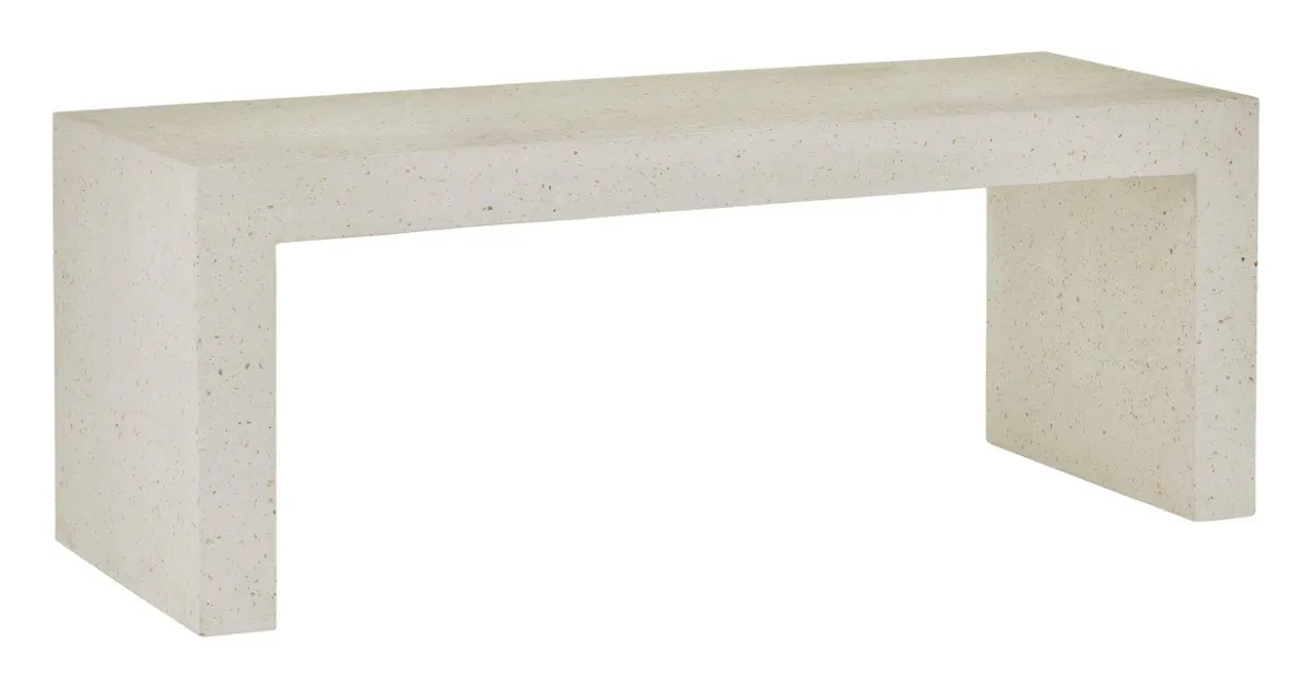 Currey and Company 2000-0040 Carson Ivory Terrazzo Bench Currey and Company 2000-0040 Carson Ivory Terrazzo Bench
