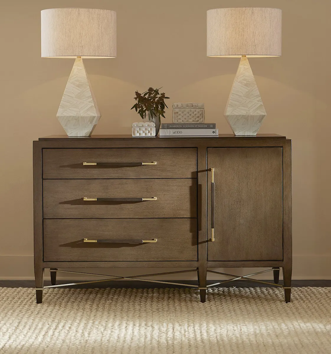 Currey and Company 3000-0251 Verona Chanterelle Three-Drawer Chest Currey and Company 3000-0251 Verona Chanterelle Three-Drawer Chest