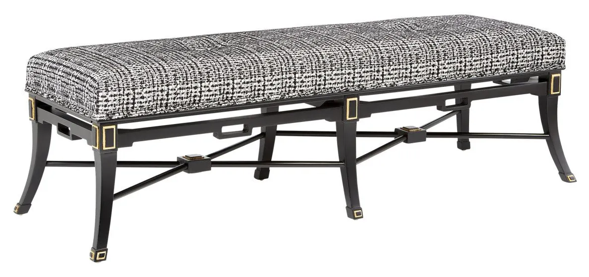 Currey and Company 7000-0492 Scarlett Black Bench Marrazzo Tuxedo Currey and Company 7000-0492 Scarlett Black Bench Marrazzo Tuxedo