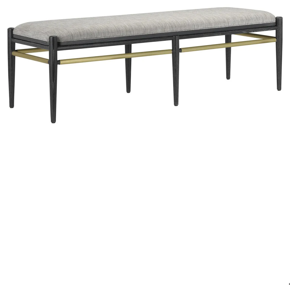 Currey and Company 7000-0312 Visby Black Bench Arita Smoke Currey and Company 7000-0312 Visby Black Bench Arita Smoke