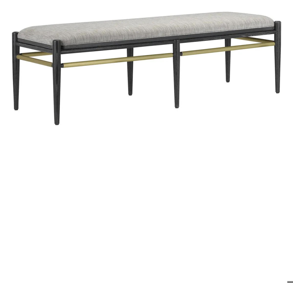 Currey and Company 7000-0312 Visby Black Bench Arita Smoke Currey and Company 7000-0312 Visby Black Bench Arita Smoke