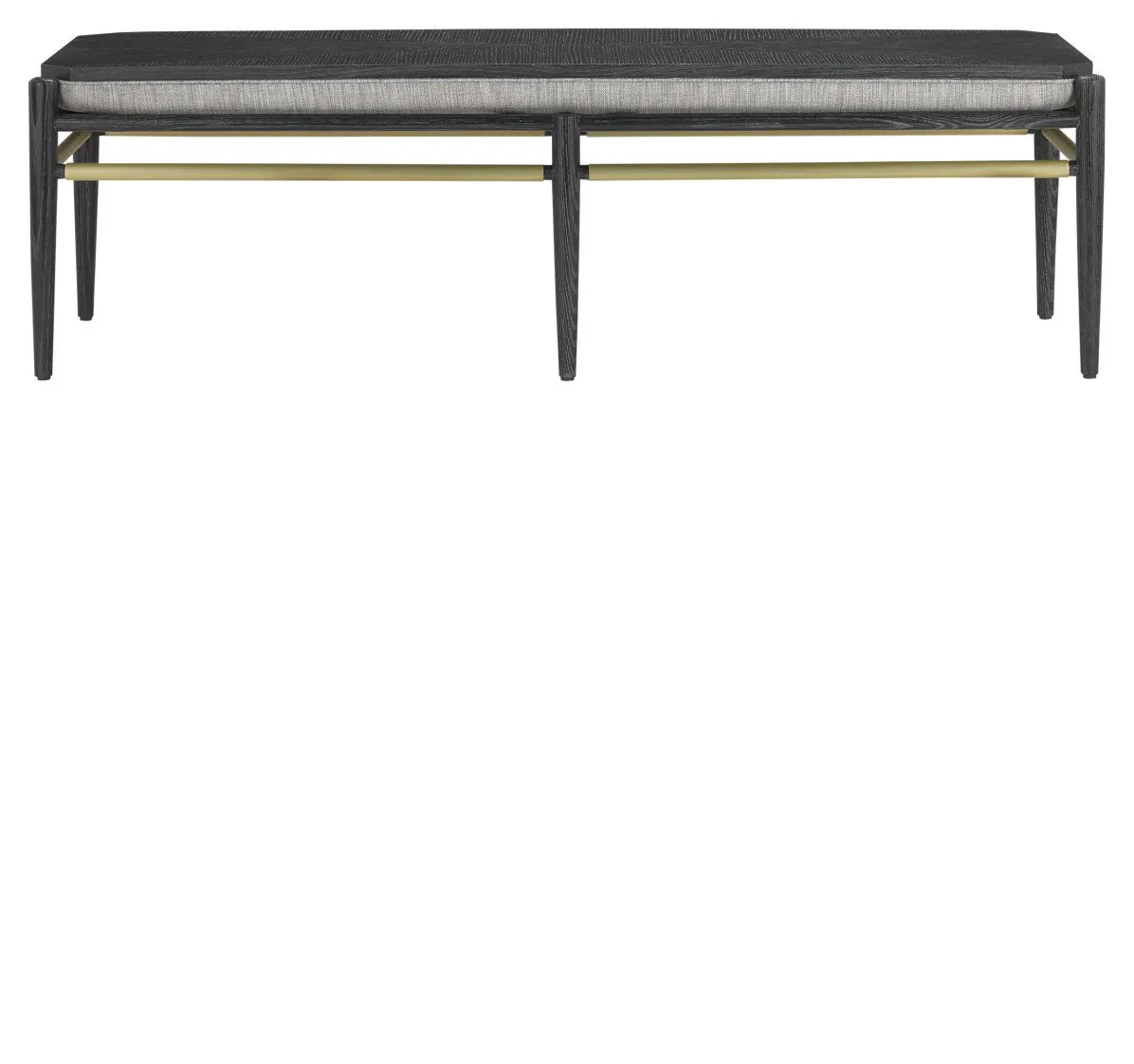 Currey and Company 7000-0312 Visby Black Bench Arita Smoke Currey and Company 7000-0312 Visby Black Bench Arita Smoke