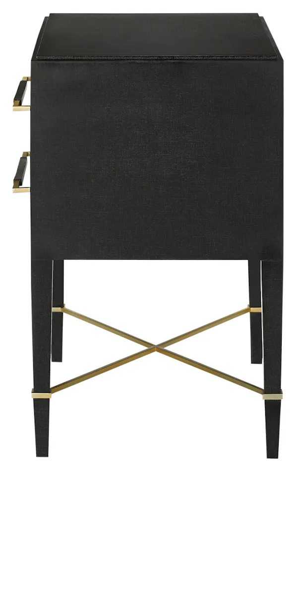 Currey and Company 3000-0036 Verona Black Nightstand Currey and Company 3000-0036 Verona Black Nightstand