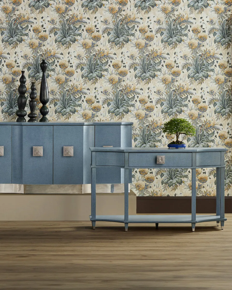 Currey and Company 3000-0281 Maya Blue Credenza Currey and Company 3000-0281 Maya Blue Credenza