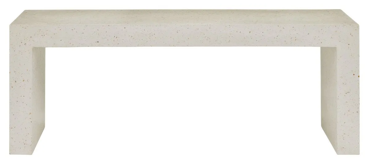 Currey and Company 2000-0040 Carson Ivory Terrazzo Bench Currey and Company 2000-0040 Carson Ivory Terrazzo Bench