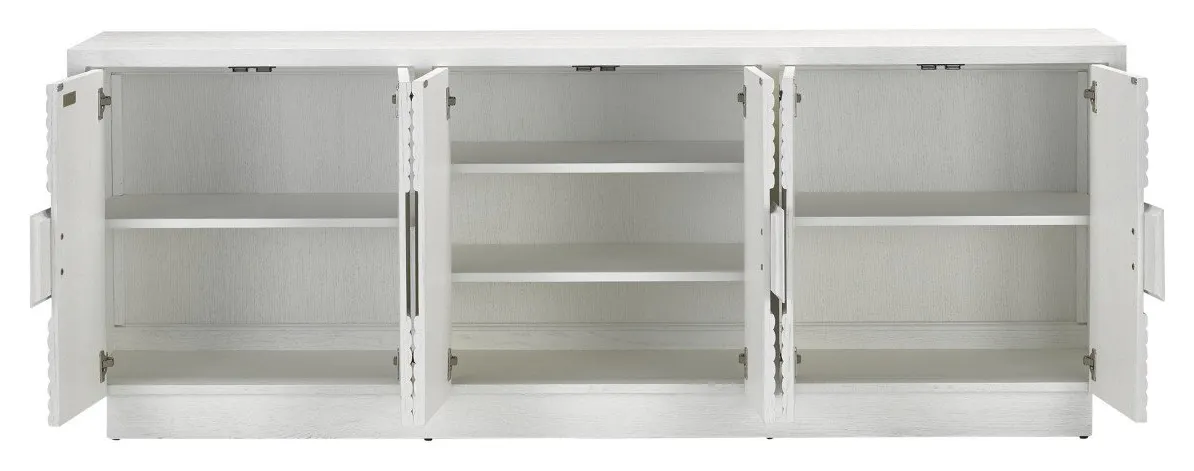 Currey and Company 3000-0152 Morombe White Credenza Currey and Company 3000-0152 Morombe White Credenza