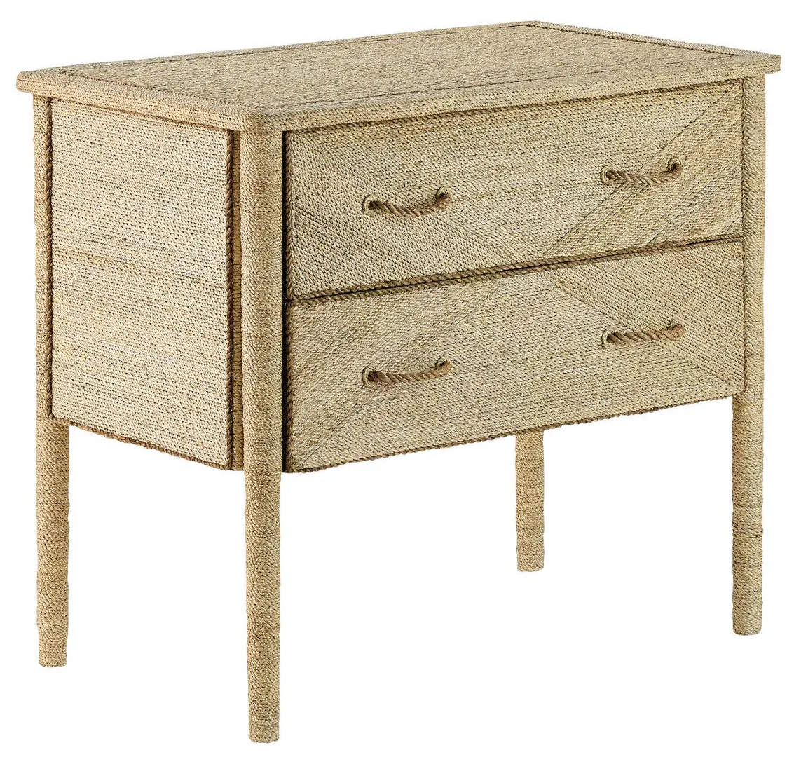 Currey and Company 3000-0011 Kaipo Rope Two-Drawer Chest Currey and Company 3000-0011 Kaipo Rope Two-Drawer Chest