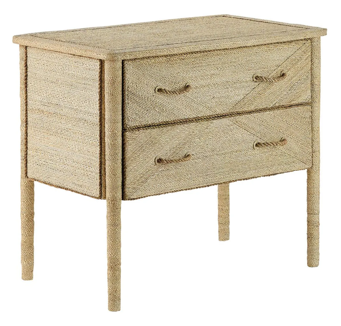 Currey and Company 3000-0011 Kaipo Rope Two-Drawer Chest Currey and Company 3000-0011 Kaipo Rope Two-Drawer Chest