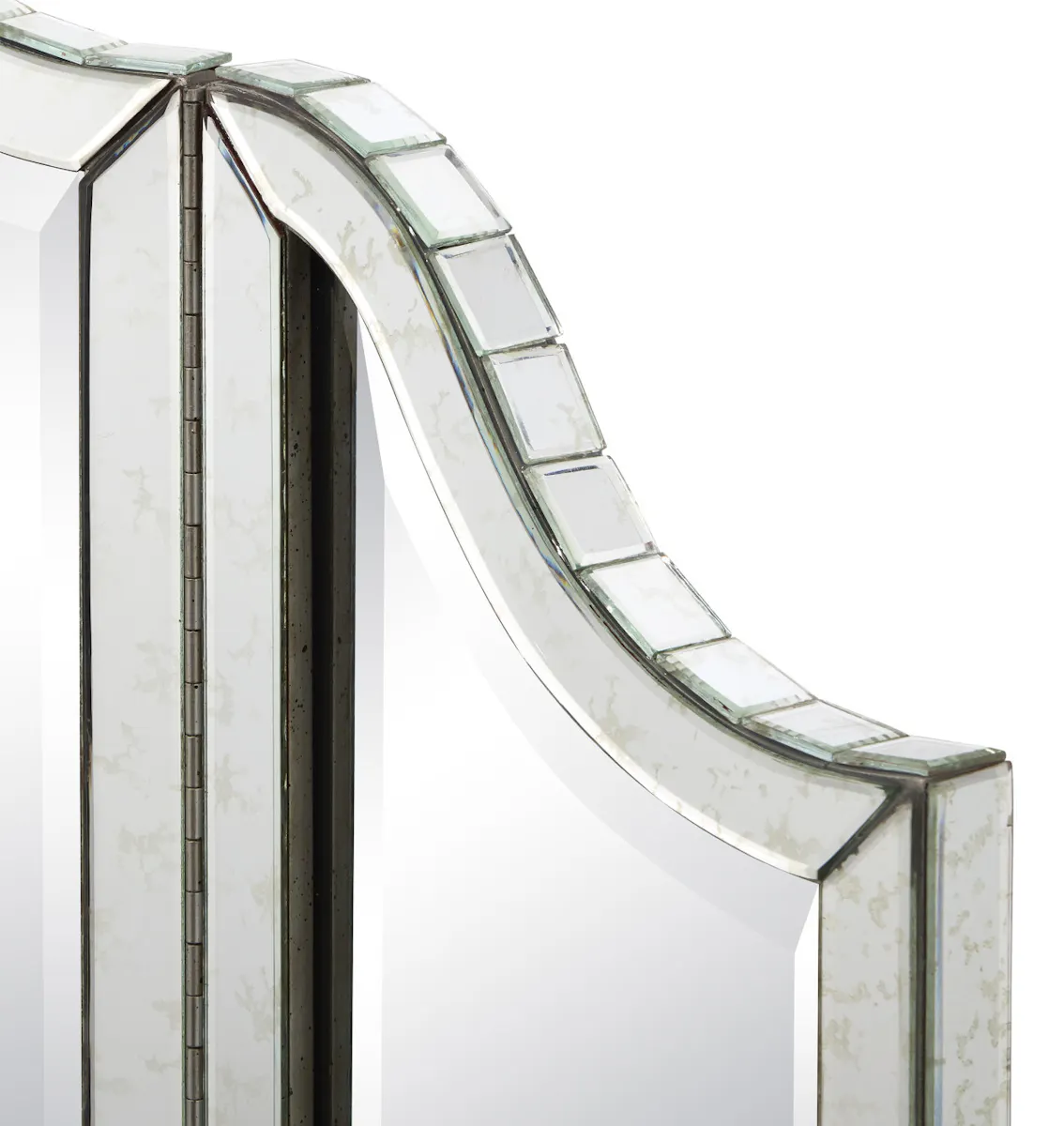 Currey and Company 1300 Gilda Silver Vanity Mirror Currey and Company 1300 Gilda Silver Vanity Mirror