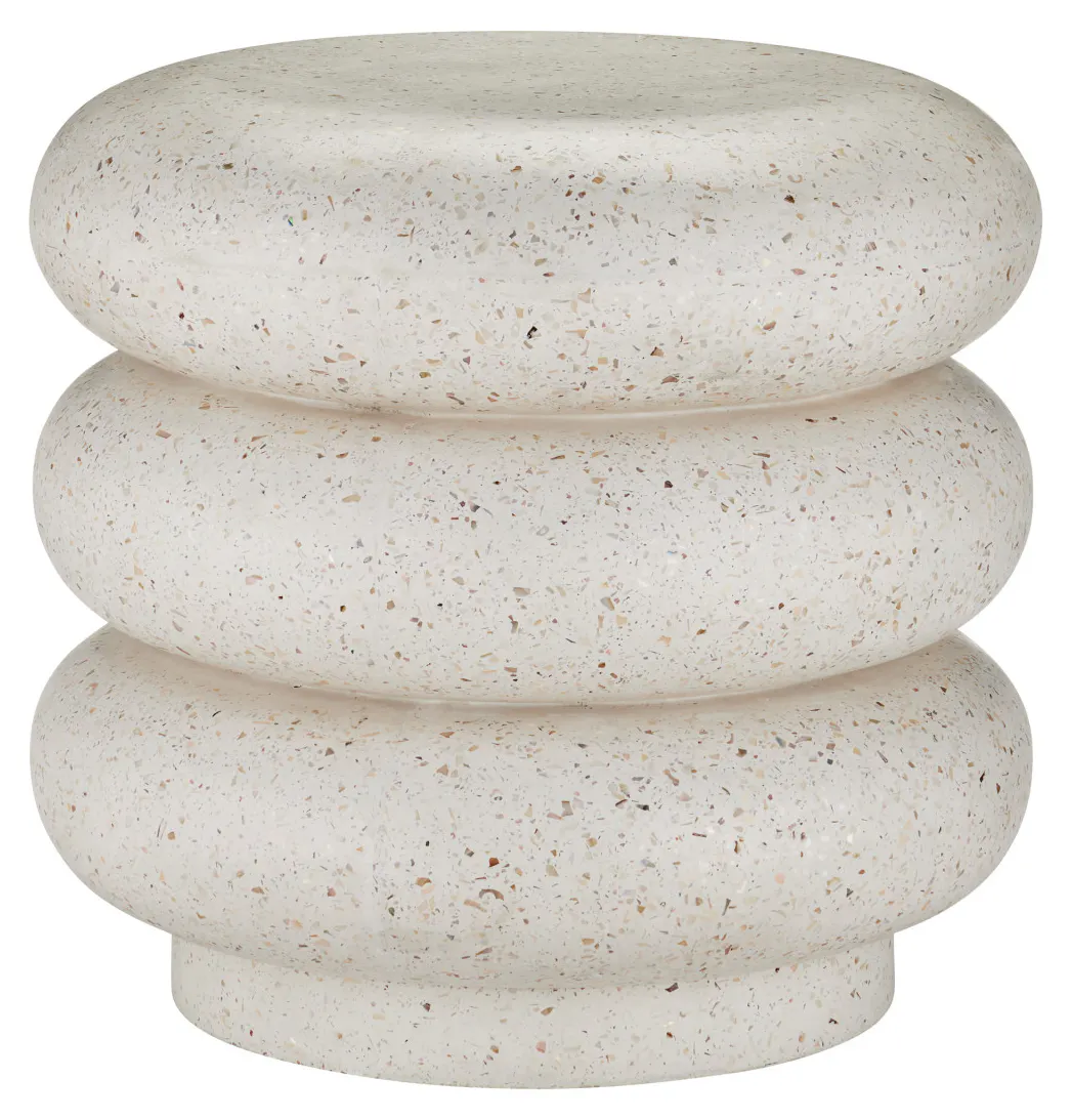 Currey and Company 2000-0044 Cusani Ivory Terrazzo Stool Currey and Company 2000-0044 Cusani Ivory Terrazzo Stool