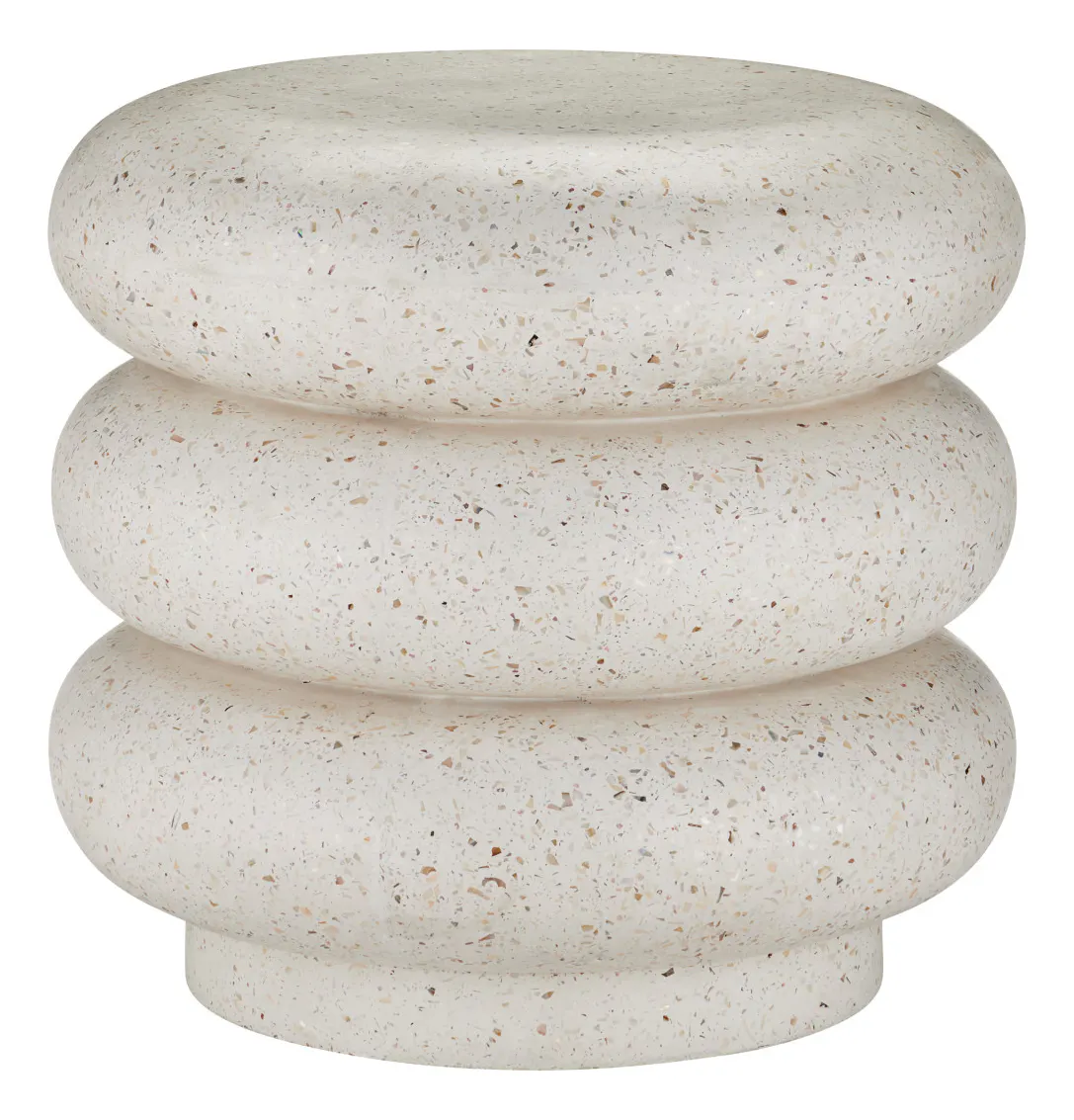 Currey and Company 2000-0044 Cusani Ivory Terrazzo Stool Currey and Company 2000-0044 Cusani Ivory Terrazzo Stool