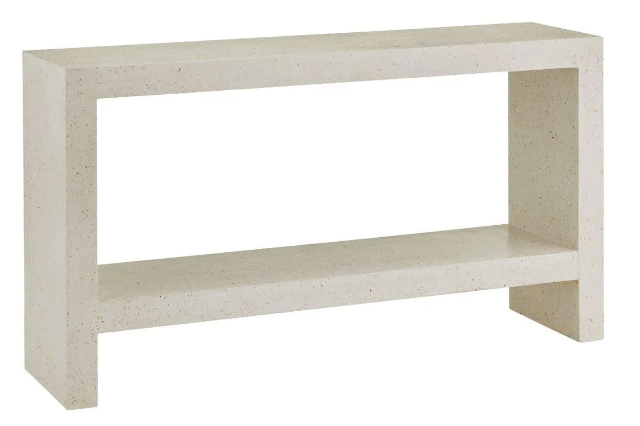 Currey and Company 2000-0039 Carson Ivory Terrazzo Console Table