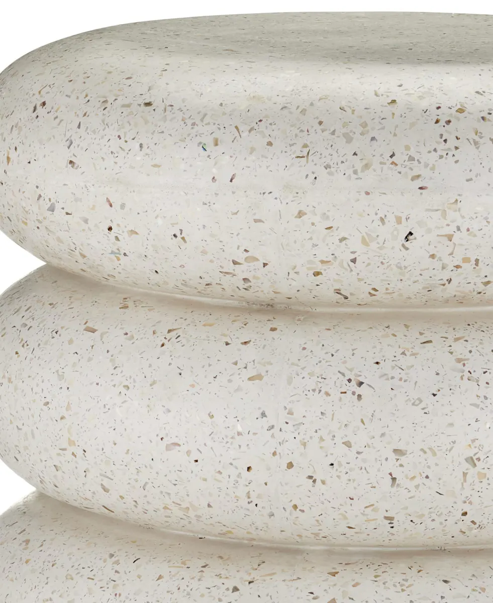 Currey and Company 2000-0044 Cusani Ivory Terrazzo Stool Currey and Company 2000-0044 Cusani Ivory Terrazzo Stool