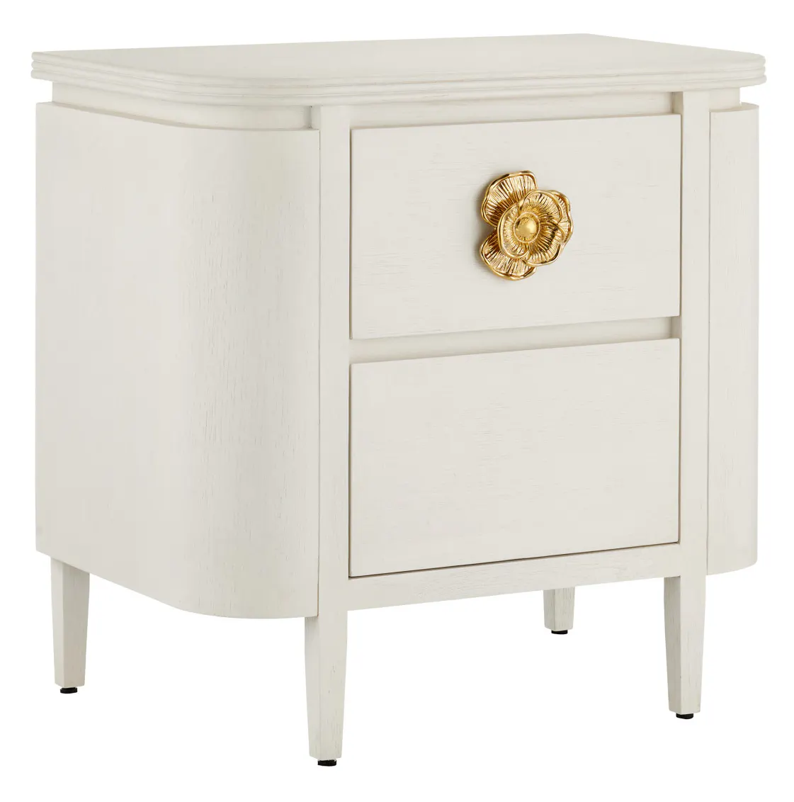 Currey and Company 3000-0279 Briallen White Nightstand Currey and Company 3000-0279 Briallen White Nightstand