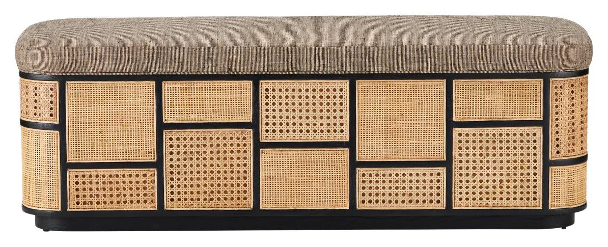 Currey and Company 7000-0692 Anisa Black Storage Bench Trailside Natural Instinct Safari Currey and Company 7000-0692 Anisa Black Storage Bench Trailside Natural Instinct Safari