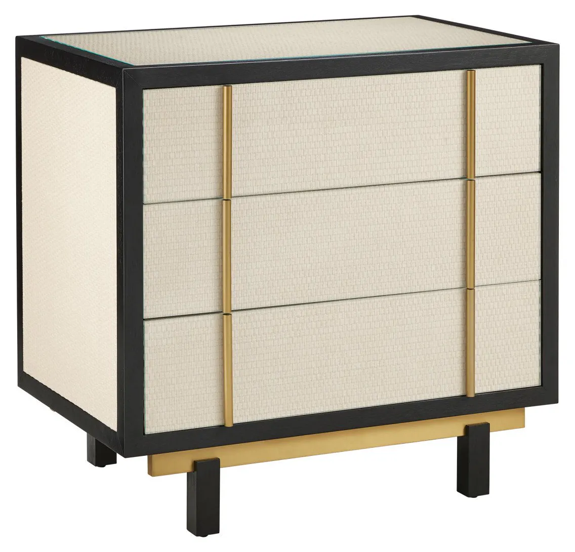 Currey and Company 3000-0301 Deanna Raffia Nightstand Currey and Company 3000-0301 Deanna Raffia Nightstand