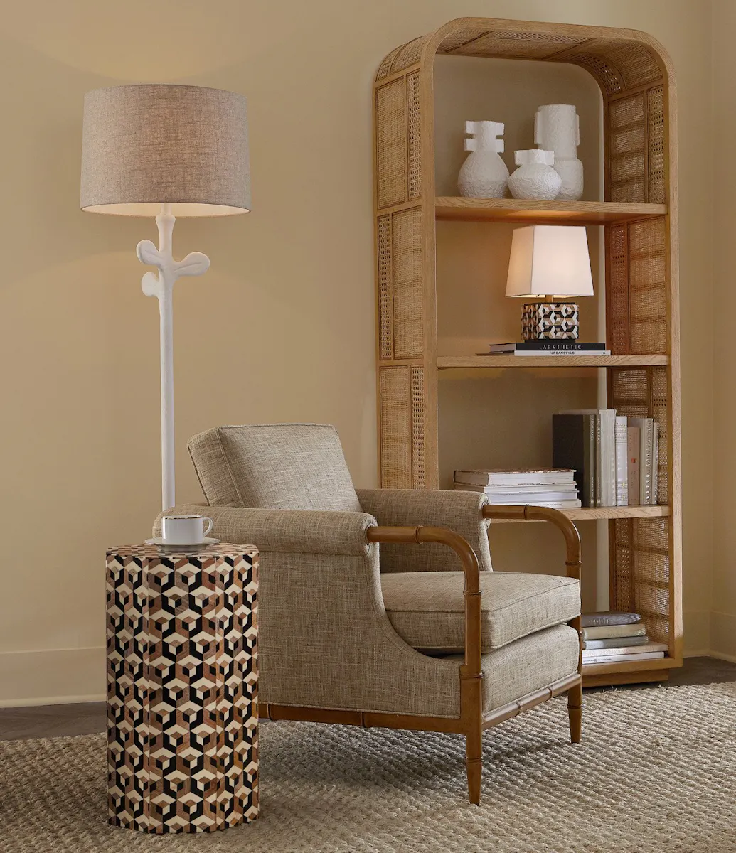 Currey and Company 7000-0602 Merle Walnut Armchair Finn Safari Currey and Company 7000-0602 Merle Walnut Armchair Finn Safari