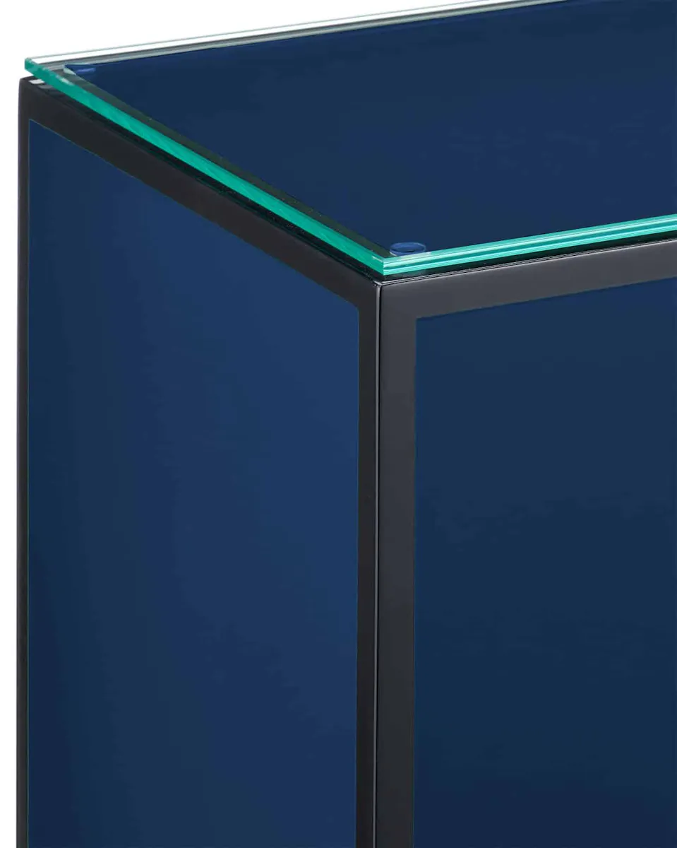 Currey and Company 3000-0314 Navy Lacquer Side Table Currey and Company 3000-0314 Navy Lacquer Side Table