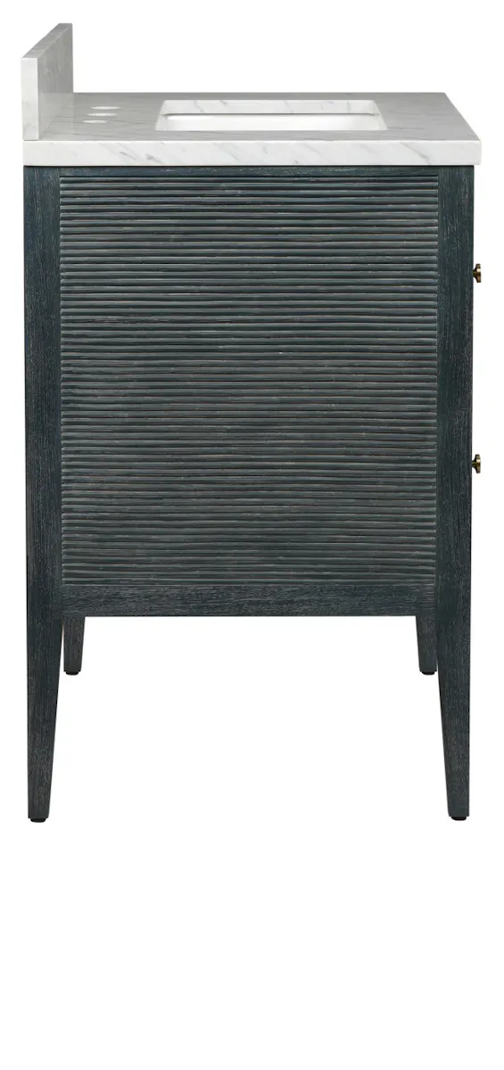 Currey and Company 3800-0009 Santos 28 inch Vintage Navy Vanity with Rectangular Undermount Sink Currey and Company 3800-0009 Santos 28 inch Vintage Navy Vanity with Rectangular Undermount Sink