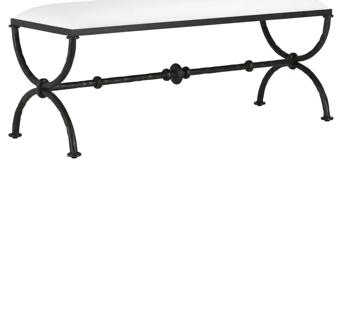 Currey and Company 7000-0801 Agora Bronze Bench Muslin Currey and Company 7000-0801 Agora Bronze Bench Muslin