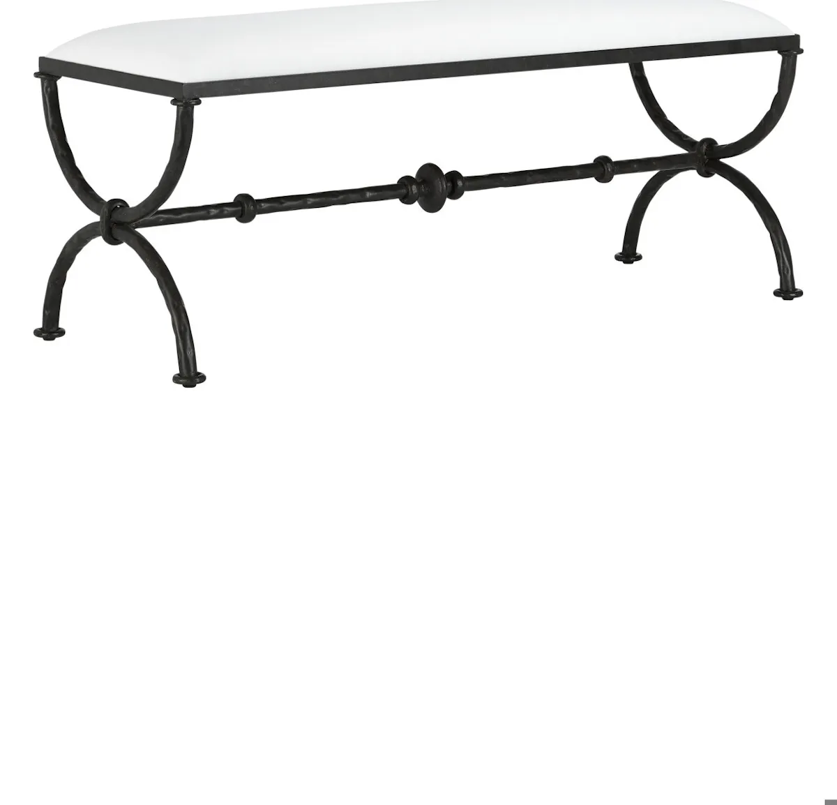 Currey and Company 7000-0801 Agora Bronze Bench Muslin Currey and Company 7000-0801 Agora Bronze Bench Muslin