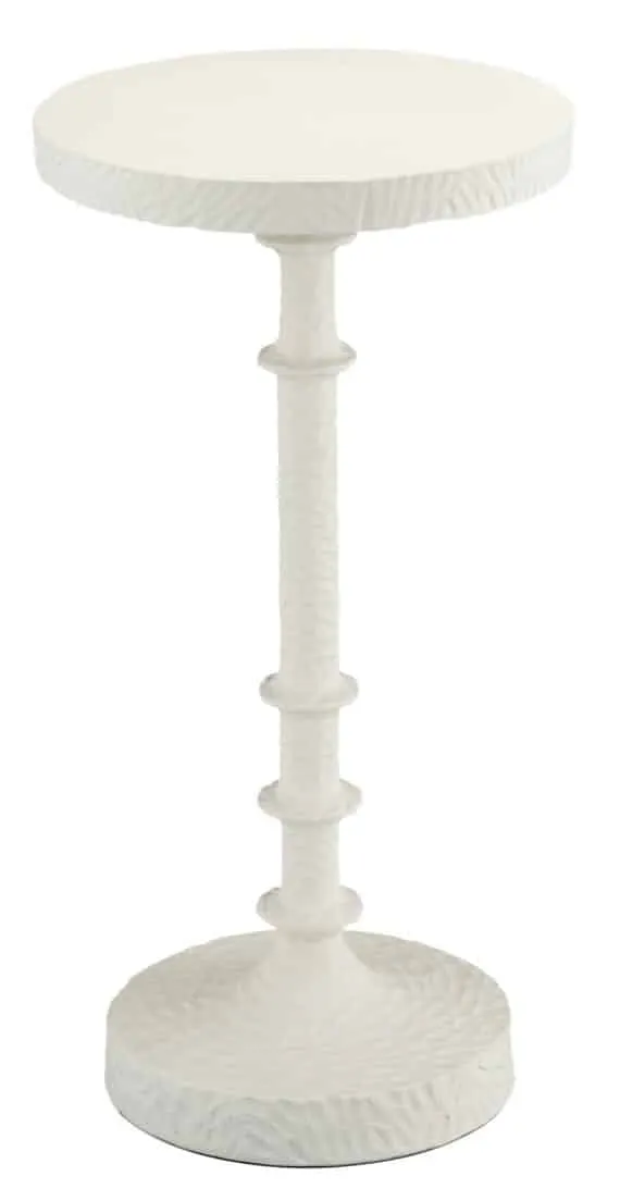 Currey and Company 4000-0103 Gallo White Drinks Table