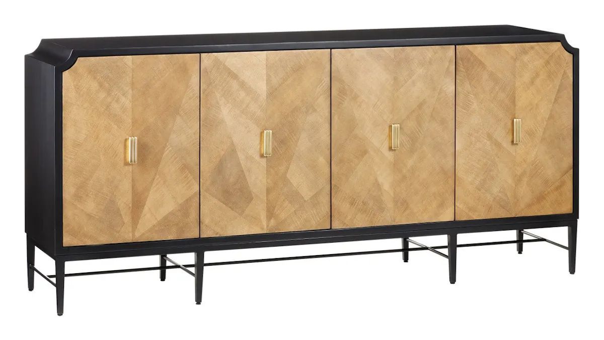 Currey and Company 3000-0271 Kallista Taupe Credenza Currey and Company 3000-0271 Kallista Taupe Credenza