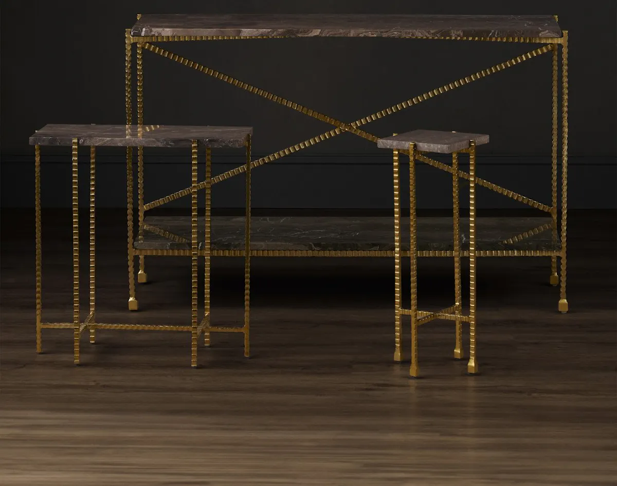 Currey and Company 4000-0172 Flying Marble Gold Side Table Currey and Company 4000-0172 Flying Marble Gold Side Table