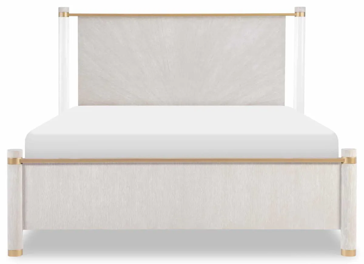 3300-4105AK Complete Panel Bed Acrylic Posts Wood Caps Queen 3300-4105AK Complete Panel Bed Acrylic Posts Wood Caps Queen