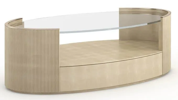 Caracole Furniture CLA-024-4013 Love Oval Cocktail Table Oracle