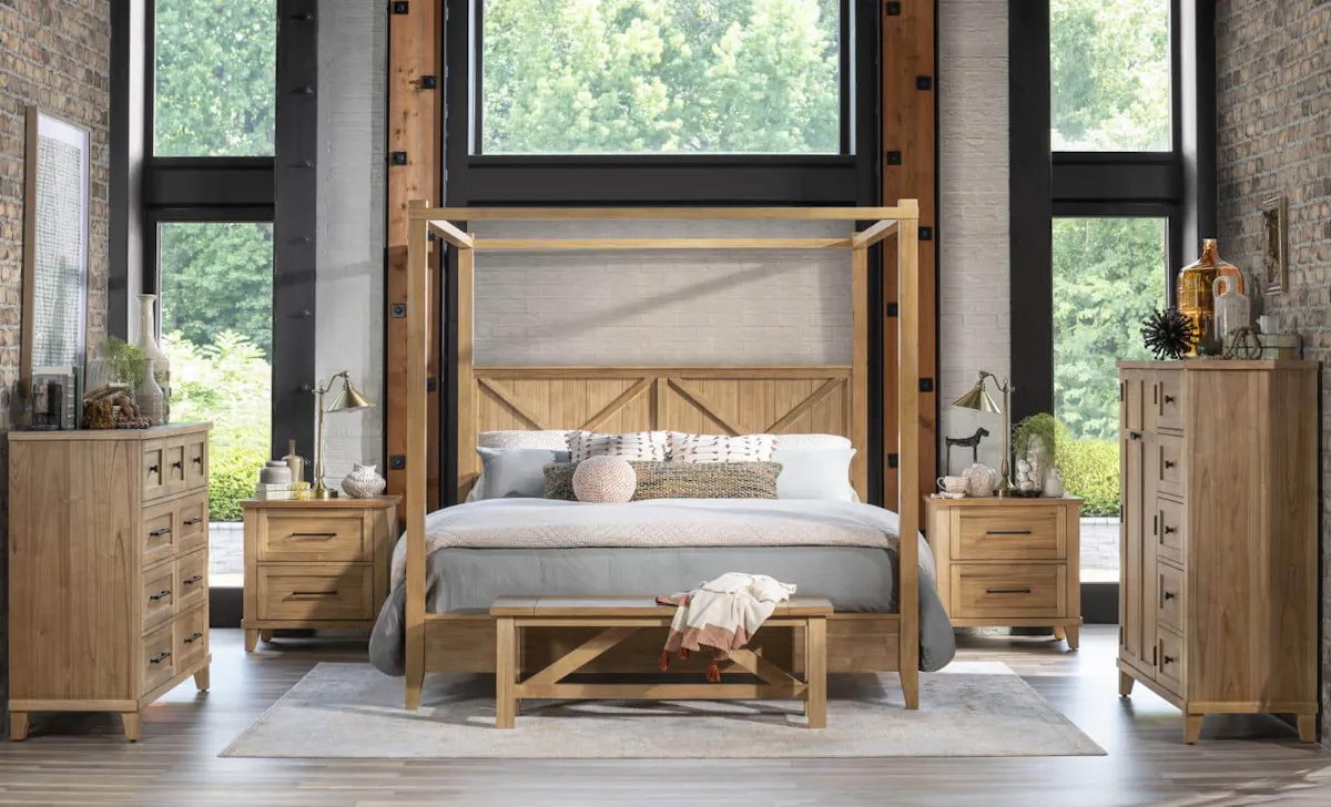 TY4420-5006K Complete Canopy Bed King TY4420-5006K Complete Canopy Bed King