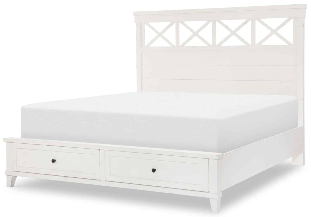 TY4421-4125K Complete Panel Bed With Storage Footboard Queen TY4421-4125K Complete Panel Bed With Storage Footboard Queen