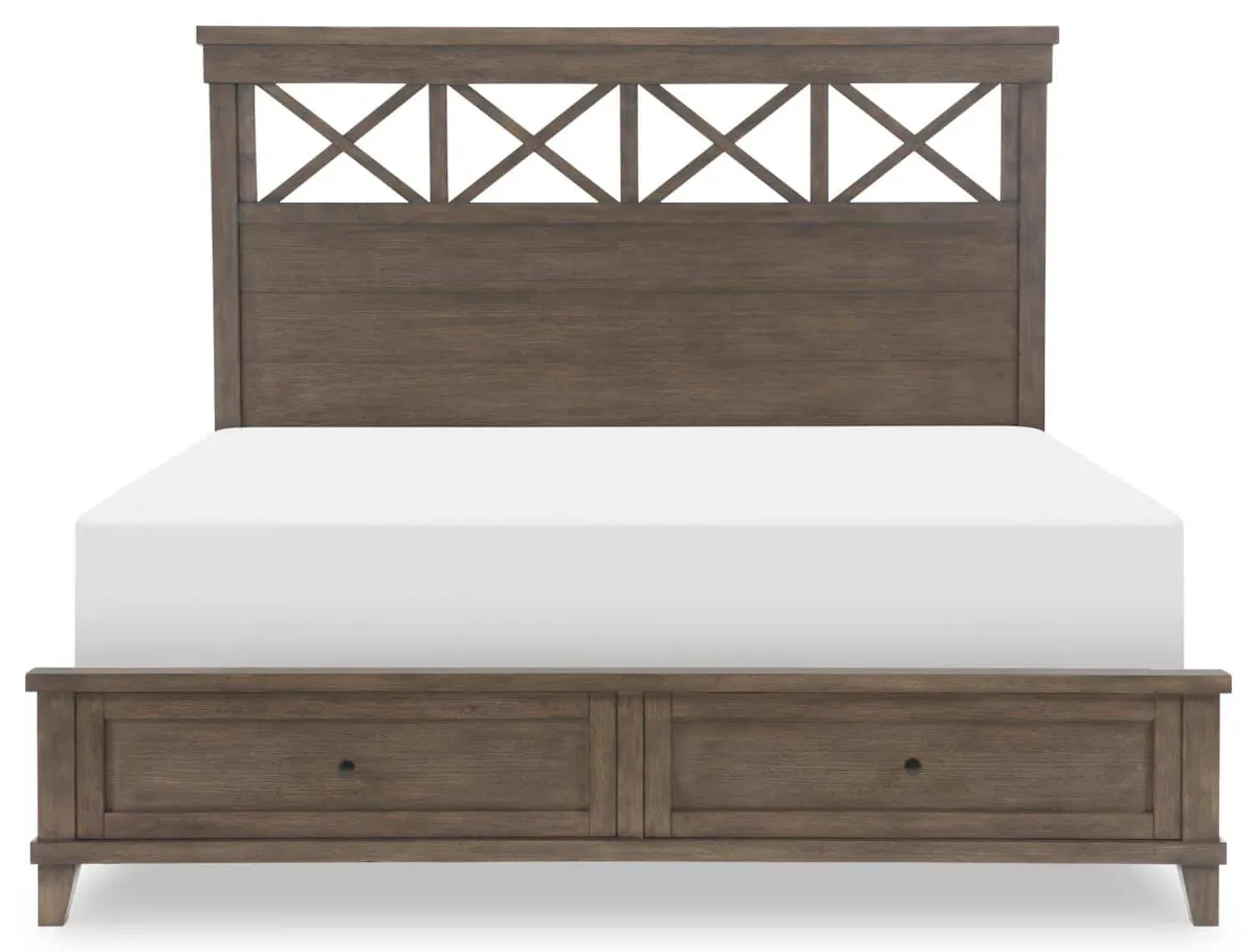 TY4422-4125K Complete Panel Bed With Storage Footboard Queen TY4422-4125K Complete Panel Bed With Storage Footboard Queen