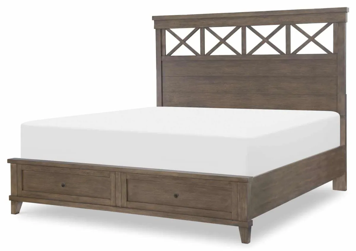 TY4422-4125K Complete Panel Bed With Storage Footboard Queen TY4422-4125K Complete Panel Bed With Storage Footboard Queen