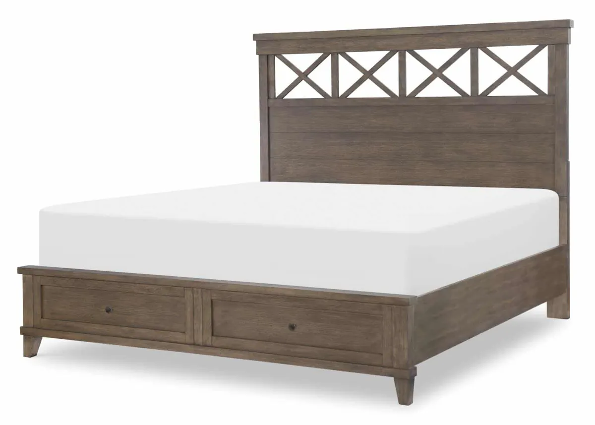 TY4422-4125K Complete Panel Bed With Storage Footboard Queen TY4422-4125K Complete Panel Bed With Storage Footboard Queen