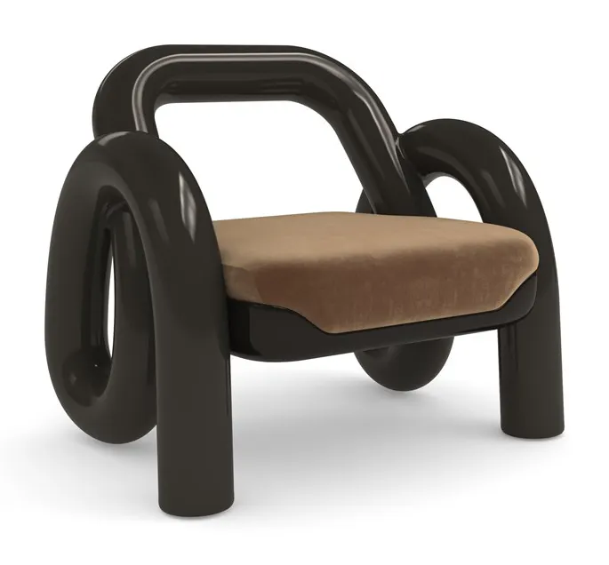 Caracole Furniture UPH-024-134-A Gelee Accent Chair Chocolate Caracole Furniture UPH-024-134-A Gelee Accent Chair Chocolate