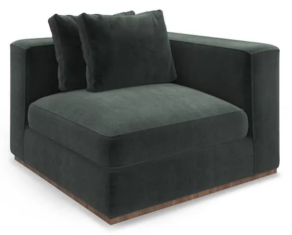 Caracole Furniture UPH-024-CRR1-A Bello Corner RAF Chair