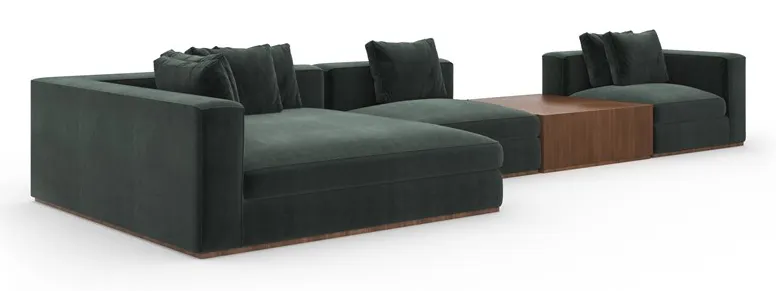 Caracole Furniture UPH-024-SEC1-A Bello 4PC Sectional Caracole Furniture UPH-024-SEC1-A Bello 4PC Sectional