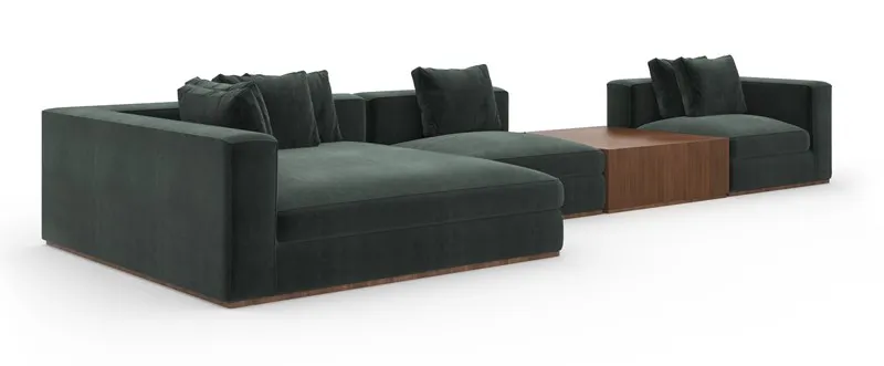 Caracole Furniture UPH-024-SEC1-A Bello 4PC Sectional Caracole Furniture UPH-024-SEC1-A Bello 4PC Sectional