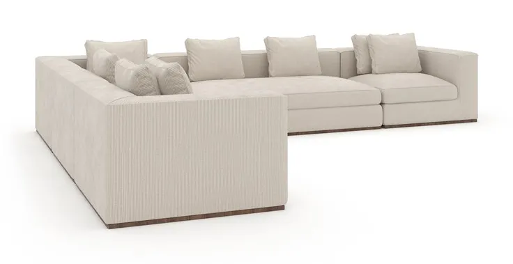 Caracole Furniture UPH-024-SEC1-B Bellow 5PC Sectional Caracole Furniture UPH-024-SEC1-B Bellow 5PC Sectional