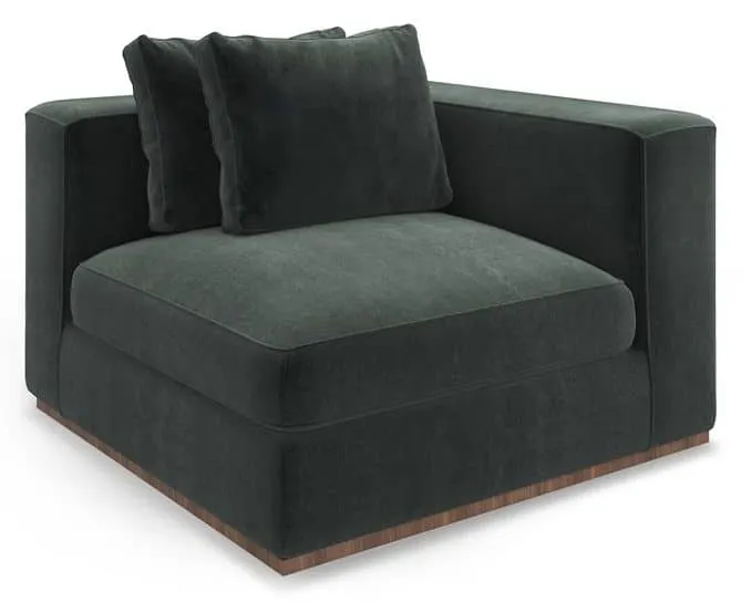 Caracole Furniture UPH-024-WE2-A Bello Corner Wedge