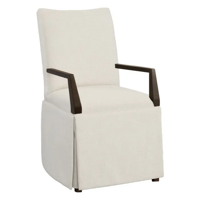 Fairfield 1201-04-T Concave Short Back Skirted Arm Chair