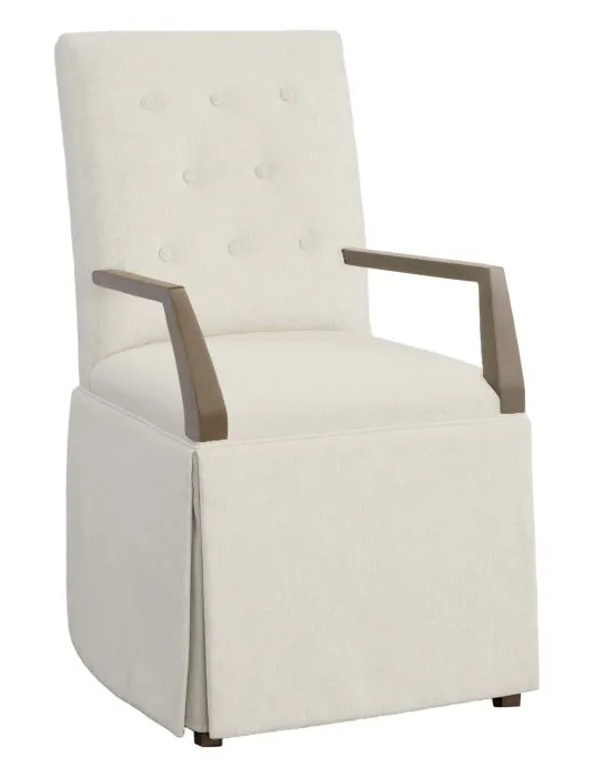 Fairfield 1213-04 Straight Short Button Back Skirted Arm Chair Fairfield 1213-04 Straight Short Button Back Skirted Arm Chair