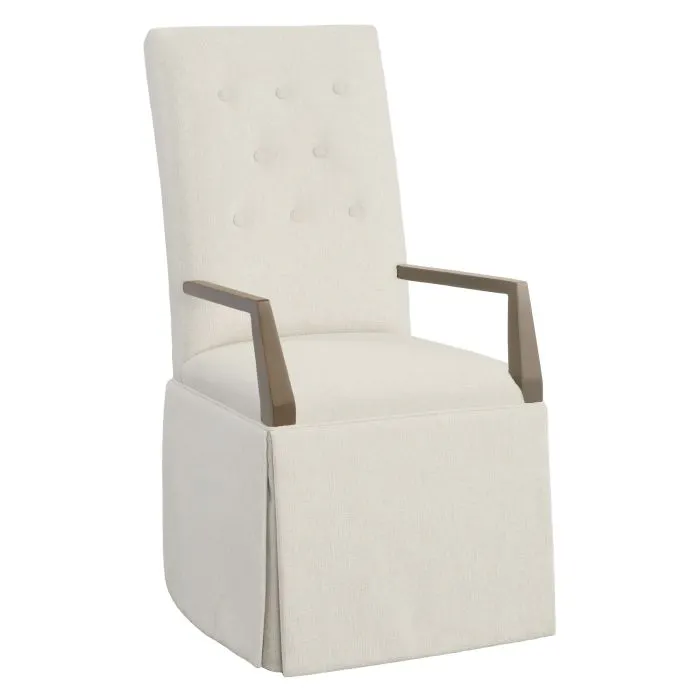 Fairfield 1217-04 Straight Tall Button Back Skirted Arm Chair