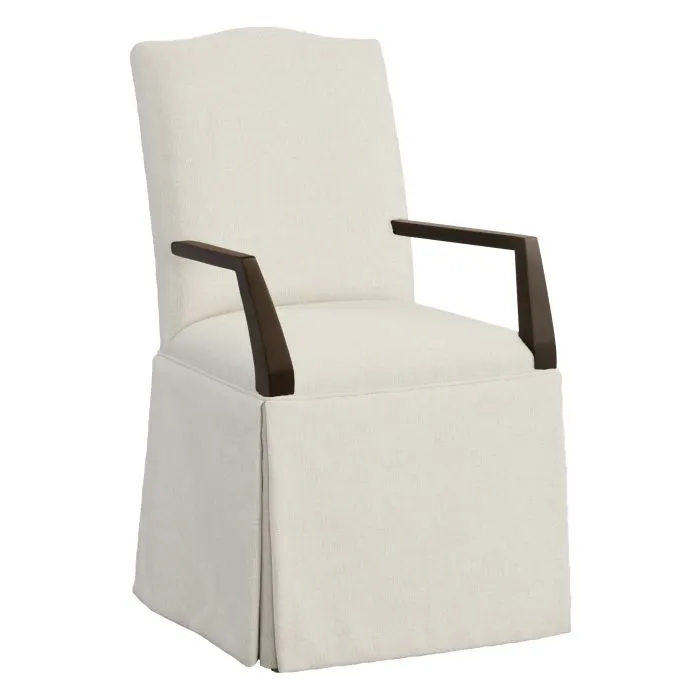 Fairfield 1221-04-T Camel Short Back Skirted Arm Chair